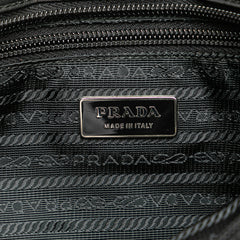Saffiano Trimmed Tessuto Zip Top Crossbody