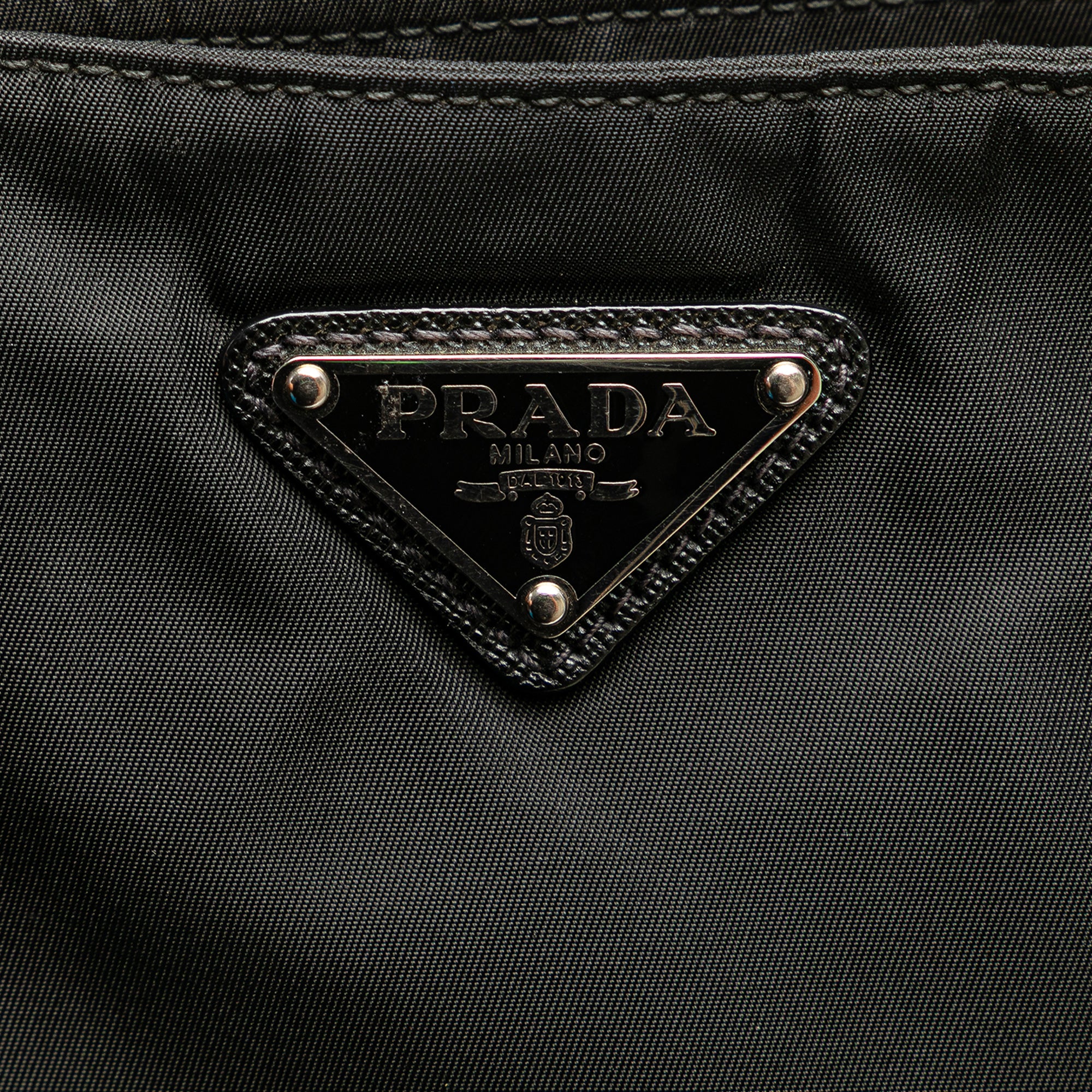 Saffiano Trimmed Tessuto Zip Top Crossbody