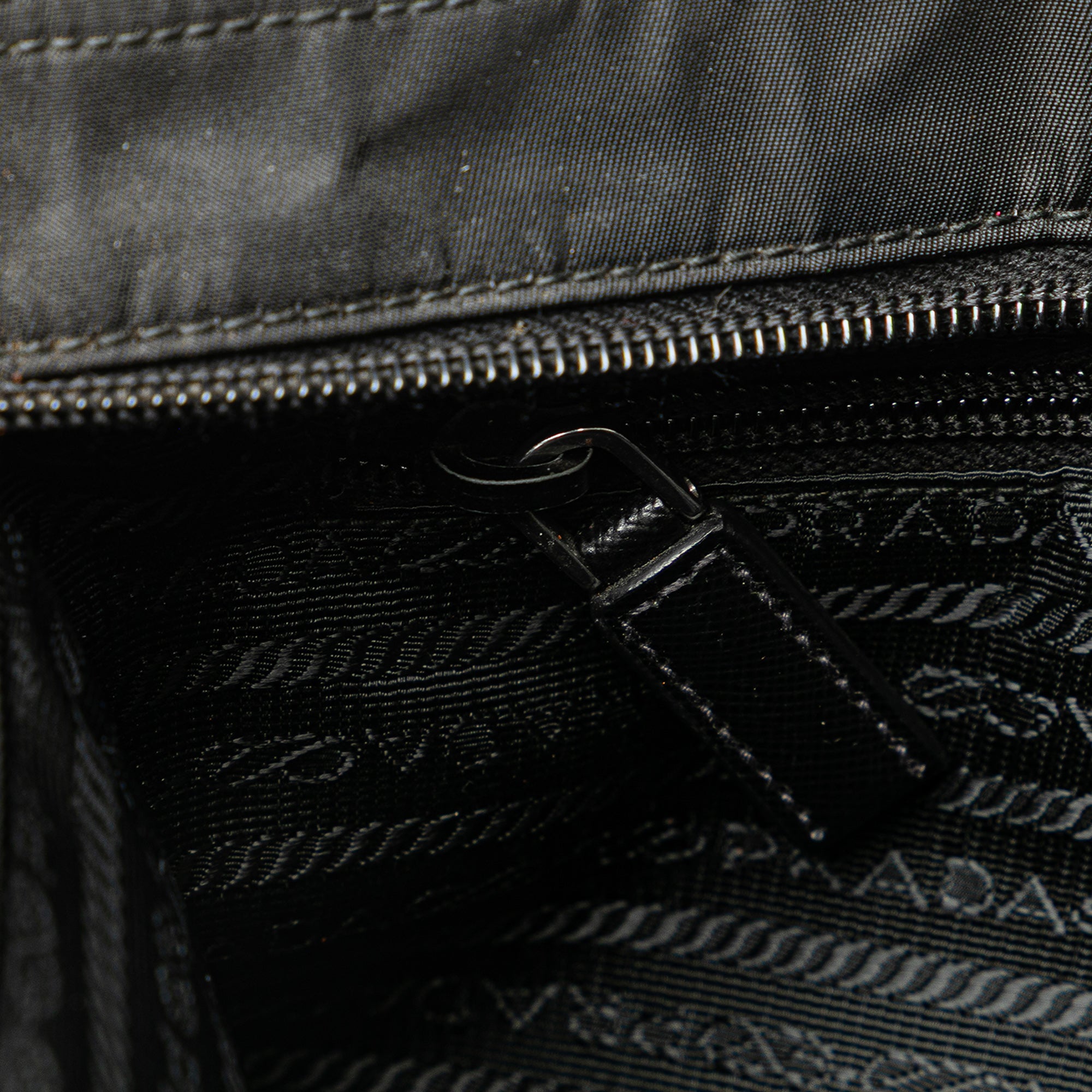 Saffiano Trimmed Tessuto Zip Top Crossbody
