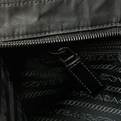 Saffiano Trimmed Tessuto Zip Top Crossbody