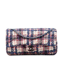 CC Nylon Tweed Print Single Flap