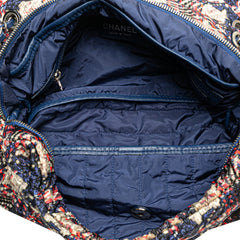 CC Nylon Tweed Print Single Flap