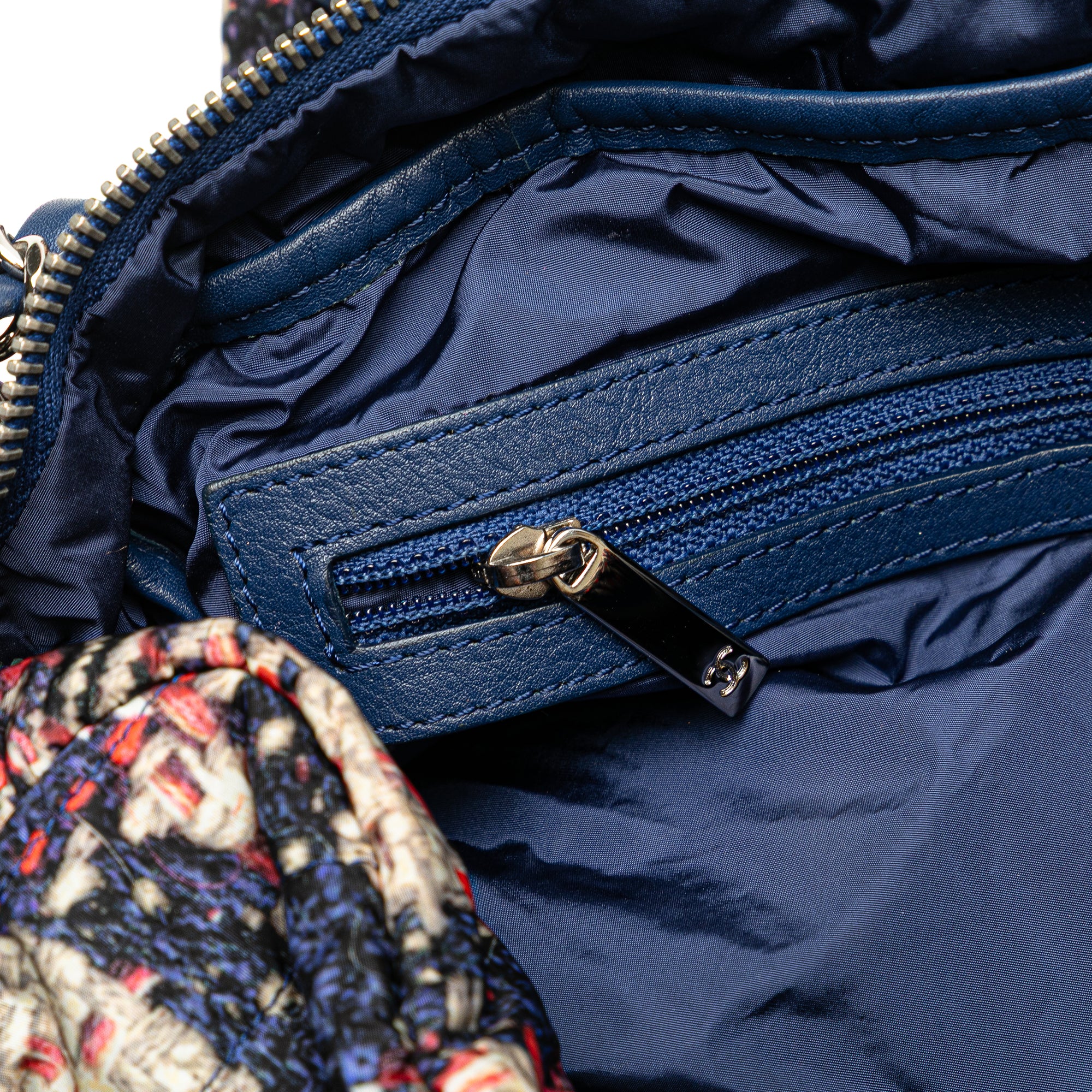 CC Nylon Tweed Print Single Flap