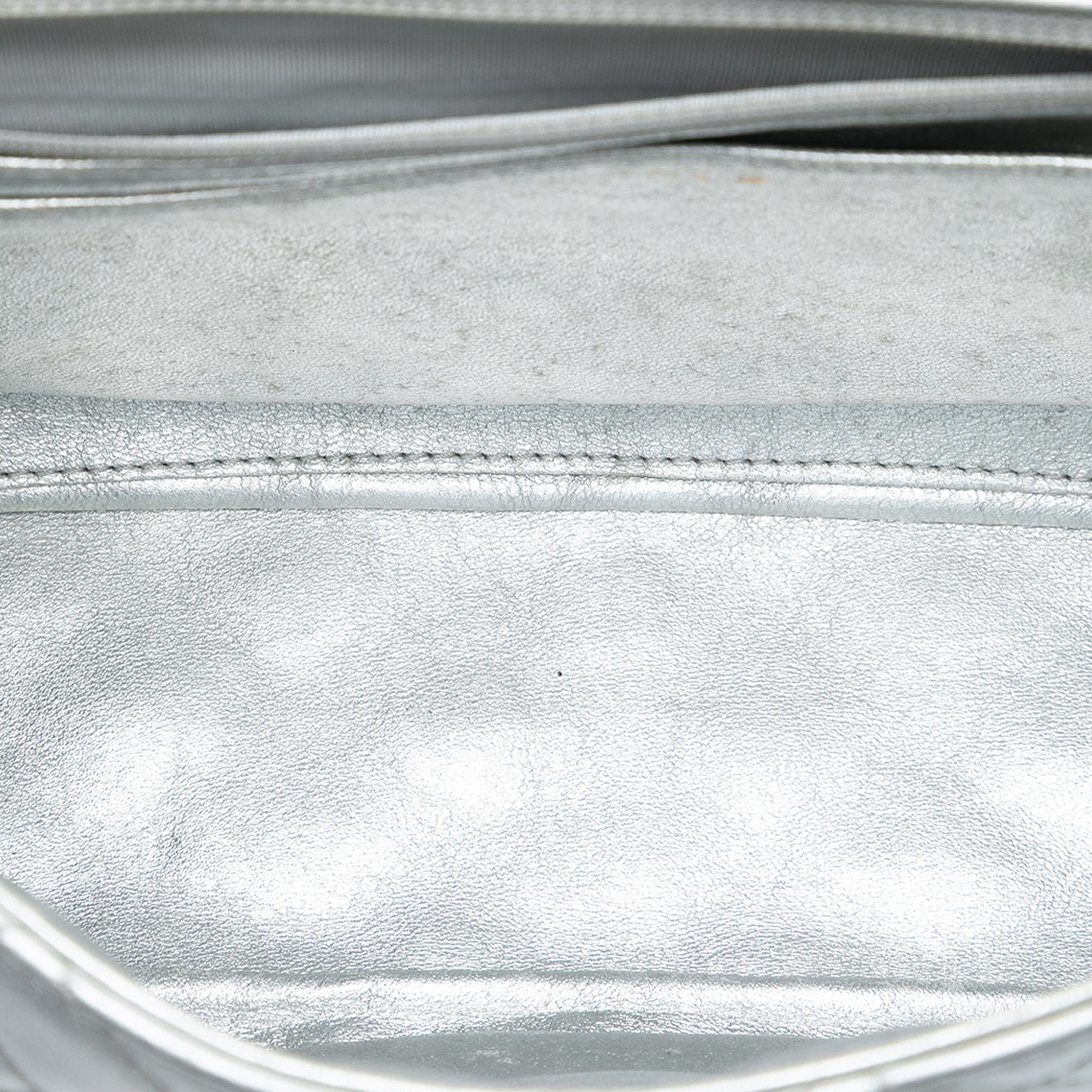 Jumbo Classic Metallic Lambskin Single Flap