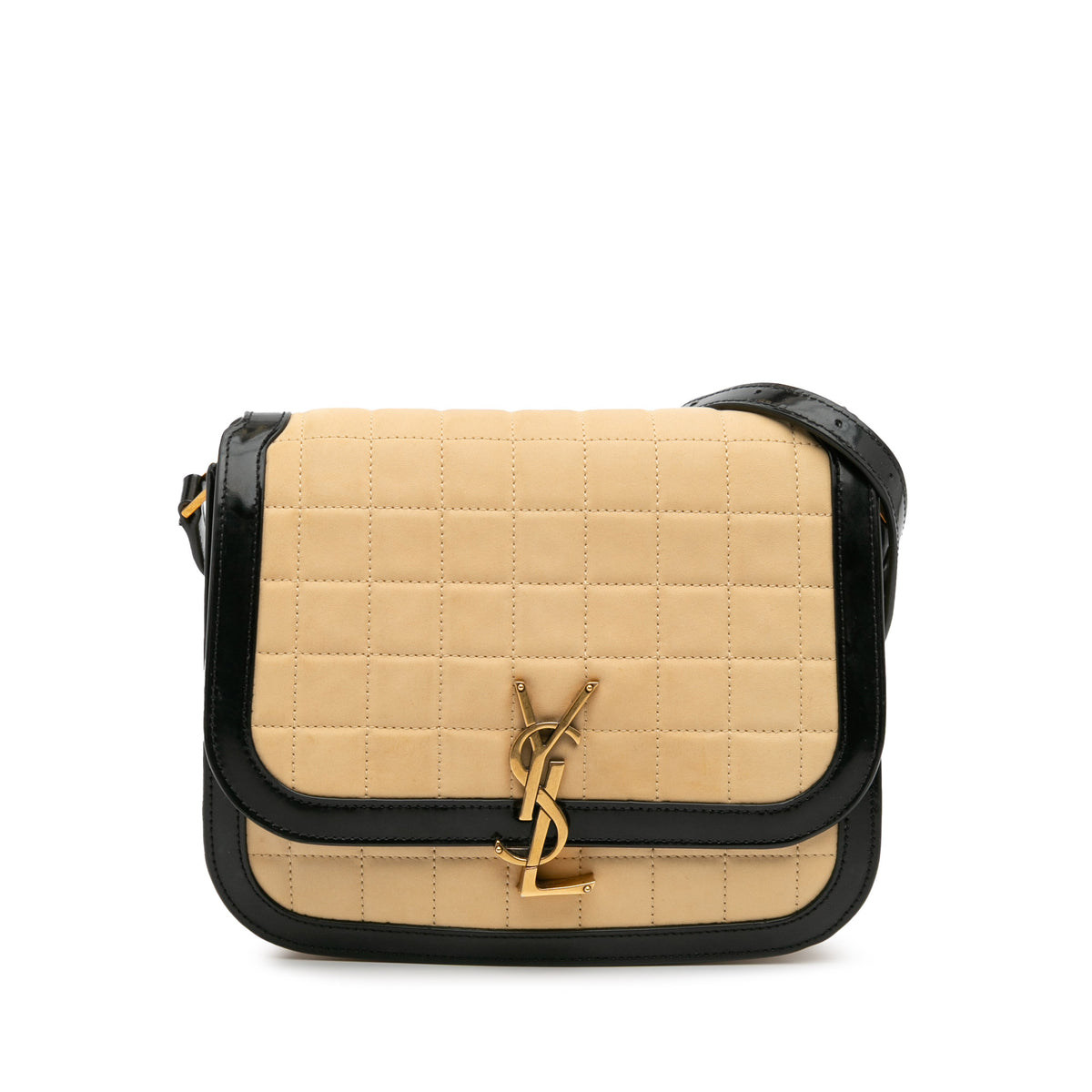 Medium Quilted Suede Monogram Solferino Crossbody