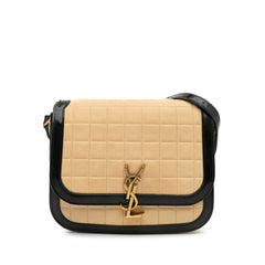 Medium Quilted Suede Monogram Solferino Crossbody