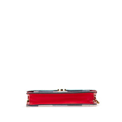 Monogram Denim Patchwork Fiore Chain Wallet