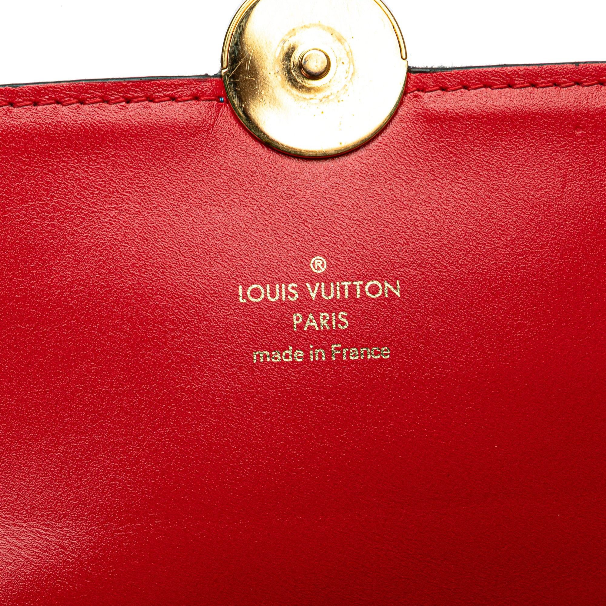 Monogram Denim Patchwork Fiore Chain Wallet