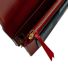 Monogram Denim Patchwork Fiore Chain Wallet