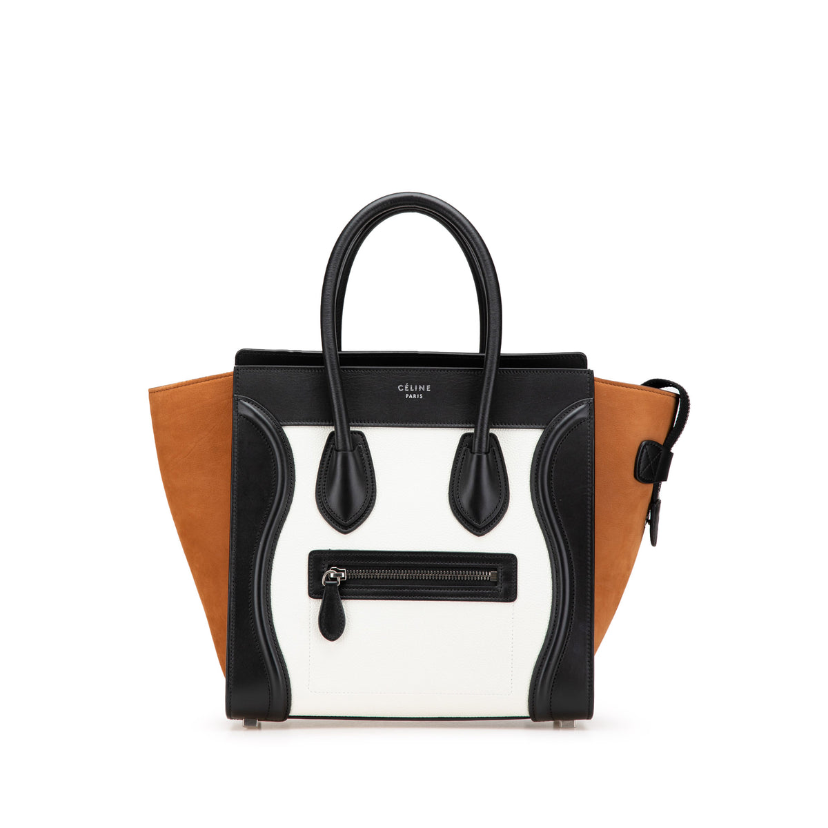 Micro Tricolor Nubuck and Calfskin Luggage Tote