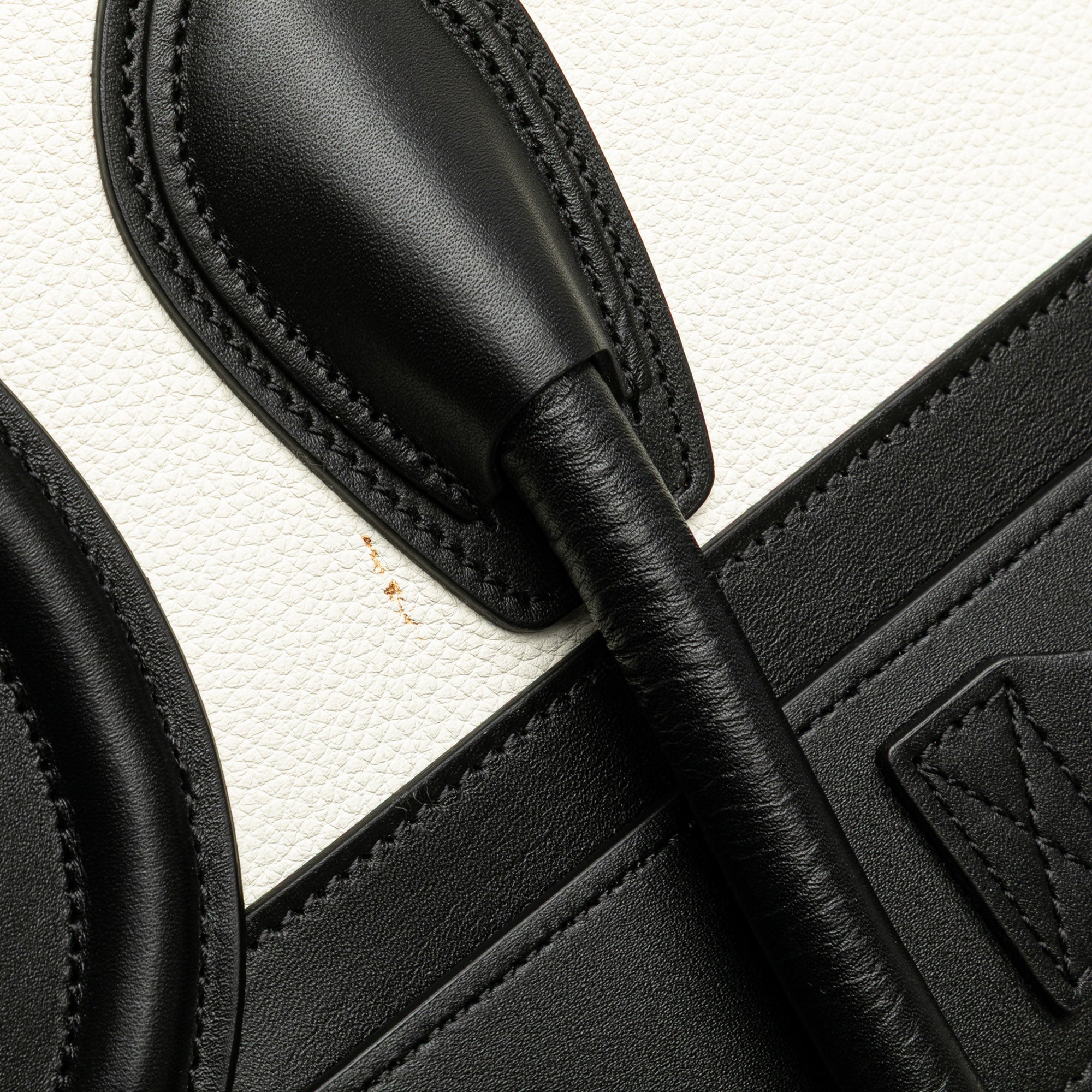Micro Tricolor Nubuck and Calfskin Luggage Tote
