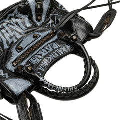 Mini Lambskin Motocross Graffiti Classic City Satchel