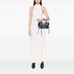 Mini Lambskin Motocross Graffiti Classic City Satchel