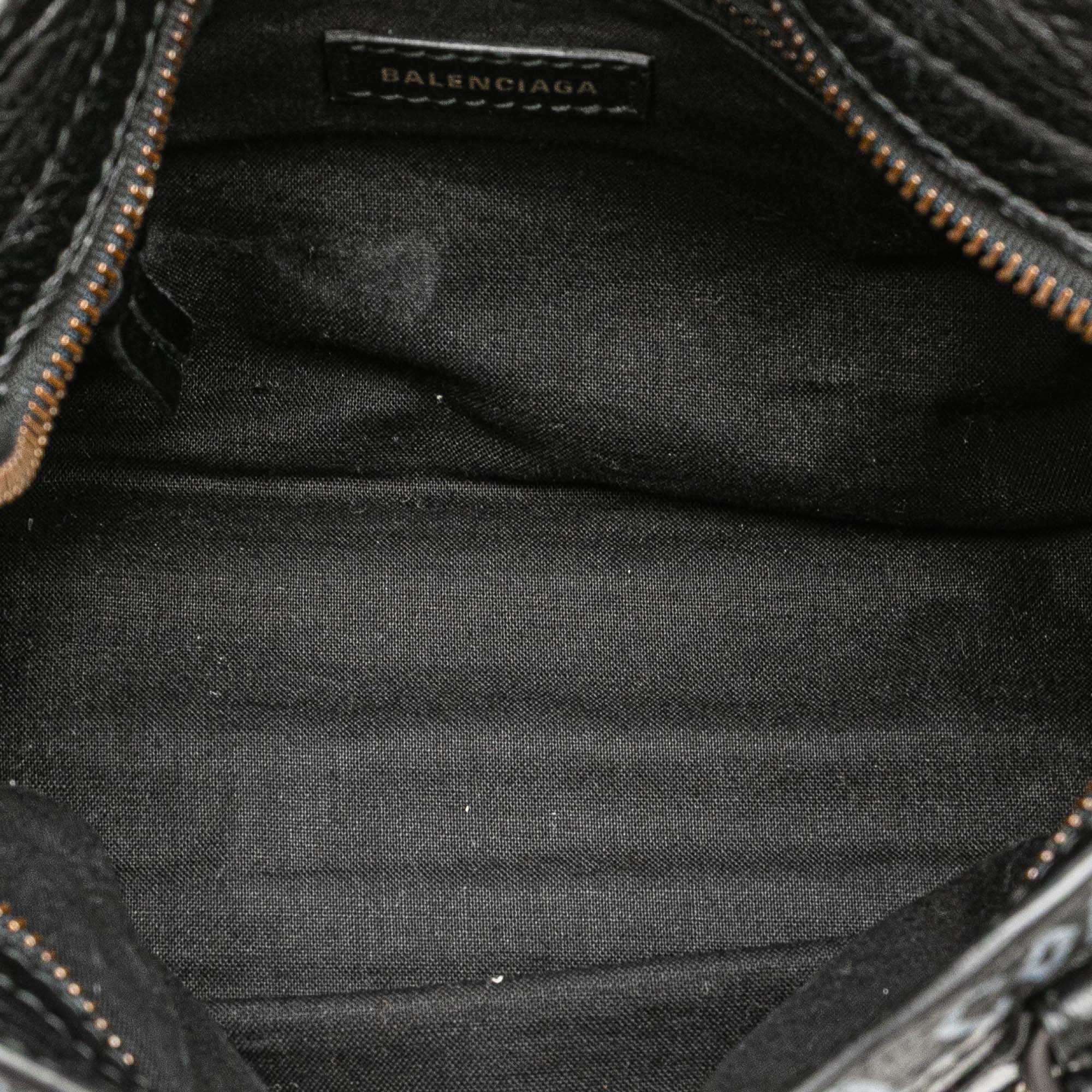 Mini Lambskin Motocross Graffiti Classic City Satchel