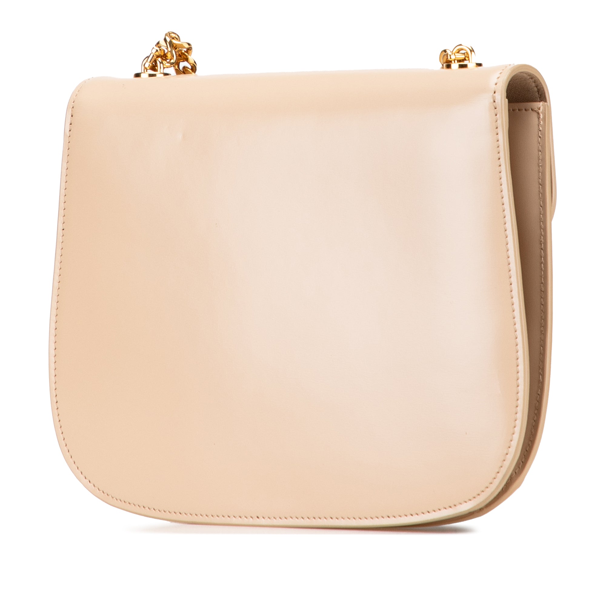 Teen Shiny Calfskin Triomphe Besace Clea Chain Crossbody