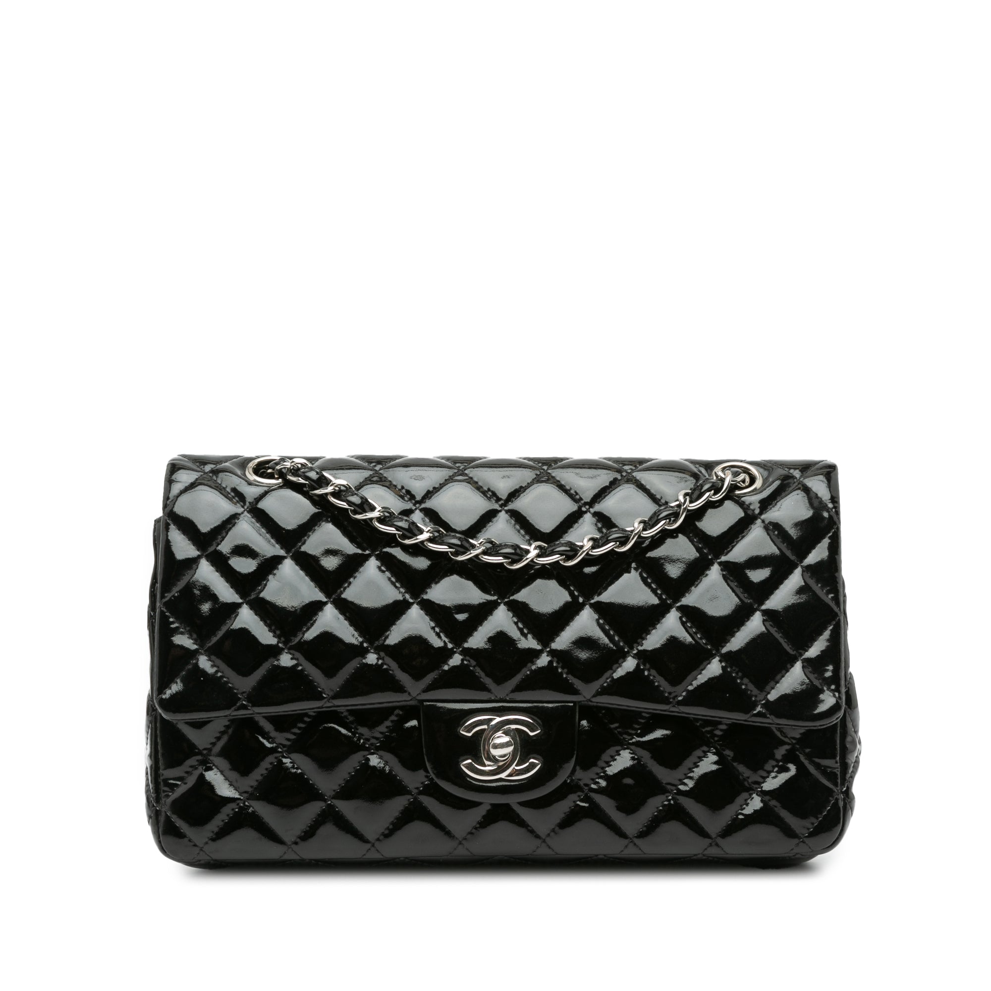 Medium Classic Patent Double Flap