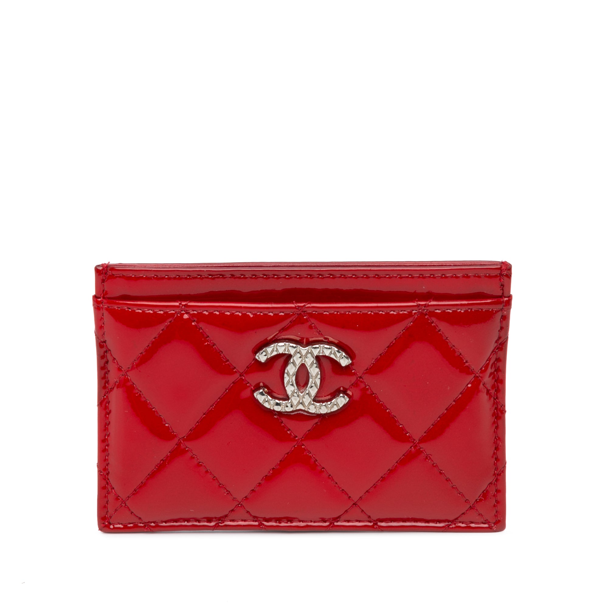 Quilted Patent CC Brilliant Card Holder