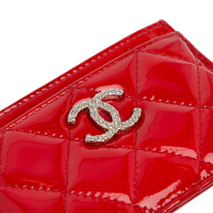 Quilted Patent CC Brilliant Card Holder