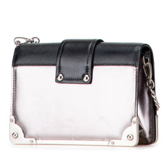 Saffiano Trimmed Metallic Vitello Cahier Bag