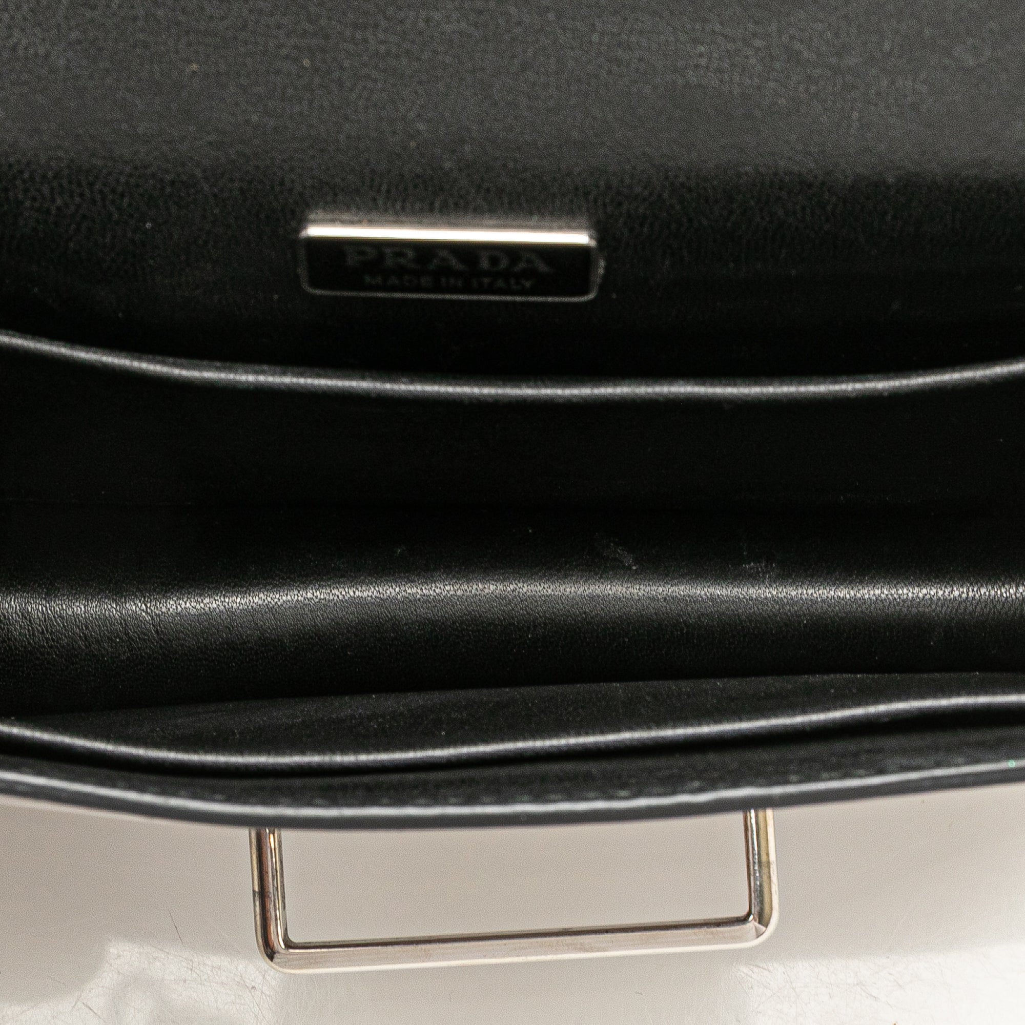 Saffiano Trimmed Metallic Vitello Cahier Bag