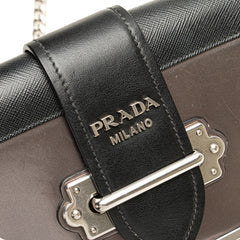 Saffiano Trimmed Metallic Vitello Cahier Bag