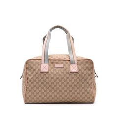GG Canvas Web Duffle Bag