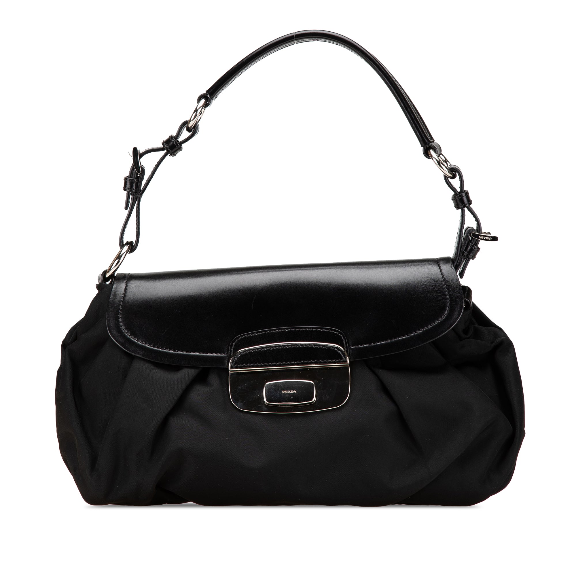 City Calf Trimmed Tessuto Sound Lock Shoulder Bag