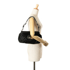 City Calf Trimmed Tessuto Sound Lock Shoulder Bag