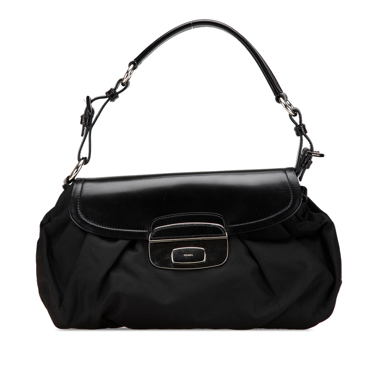 City Calf Trimmed Tessuto Sound Lock Shoulder Bag