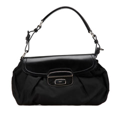 City Calf Trimmed Tessuto Sound Lock Shoulder Bag
