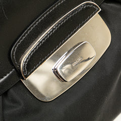 City Calf Trimmed Tessuto Sound Lock Shoulder Bag