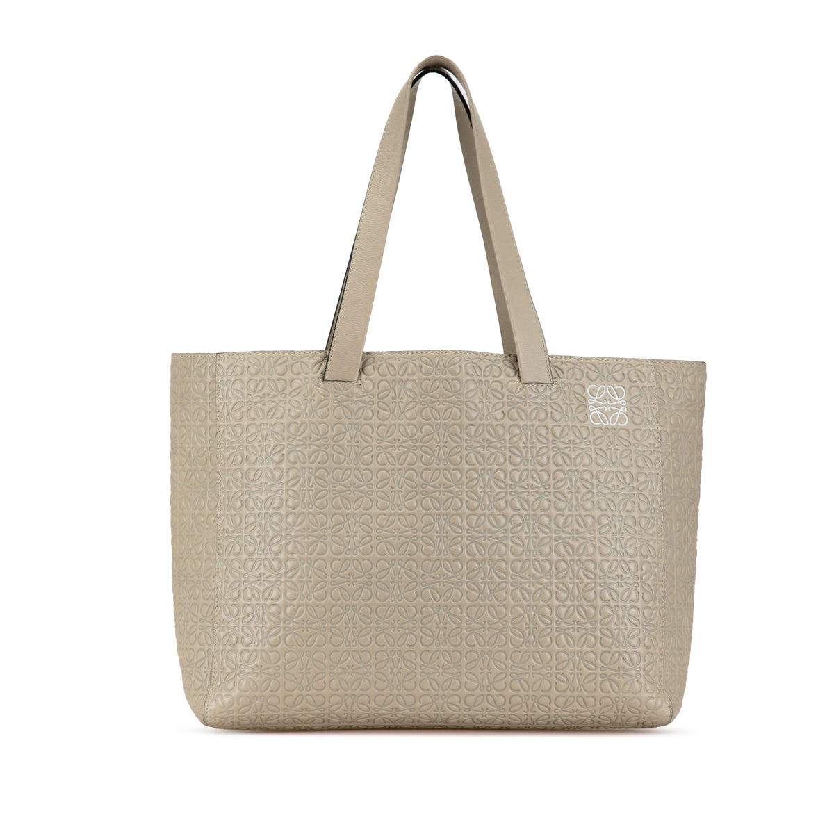 Embossed Anagram T Shopper Tote