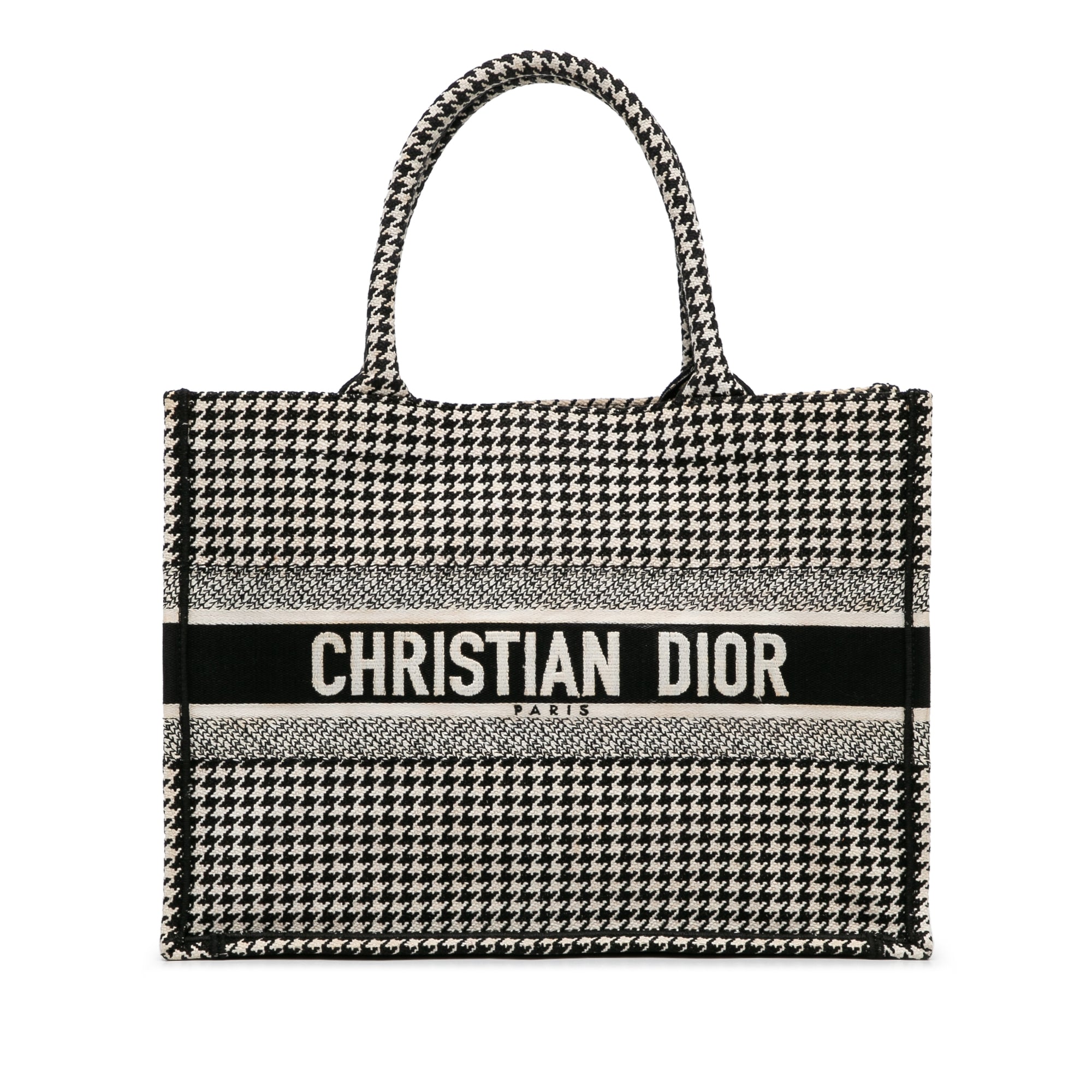 Medium Houndstooth Book Tote