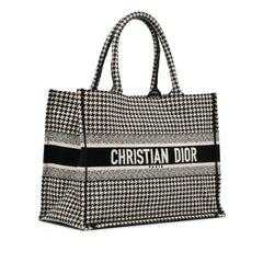 Medium Houndstooth Book Tote