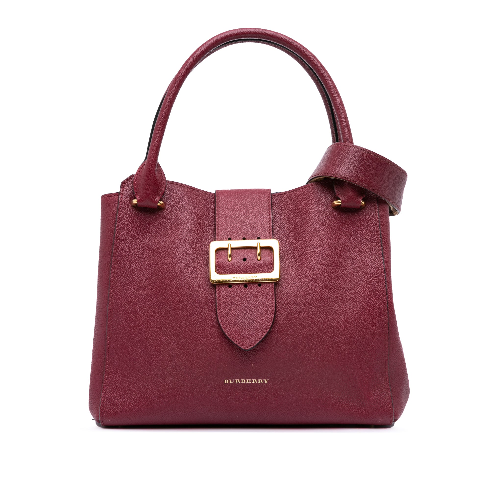 Medium Grained Calfskin Buckle Tote