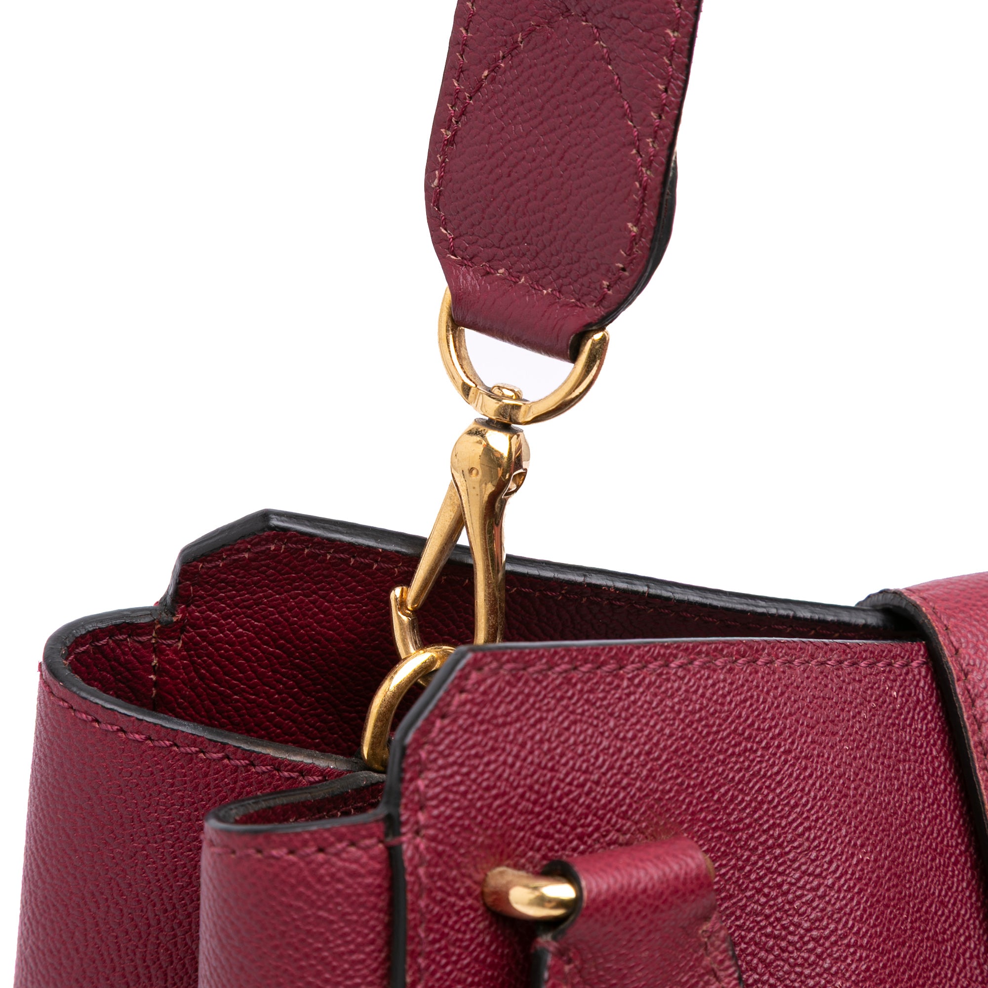 Medium Grained Calfskin Buckle Tote