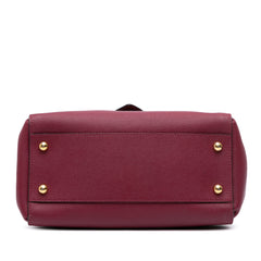 Medium Grained Calfskin Buckle Tote