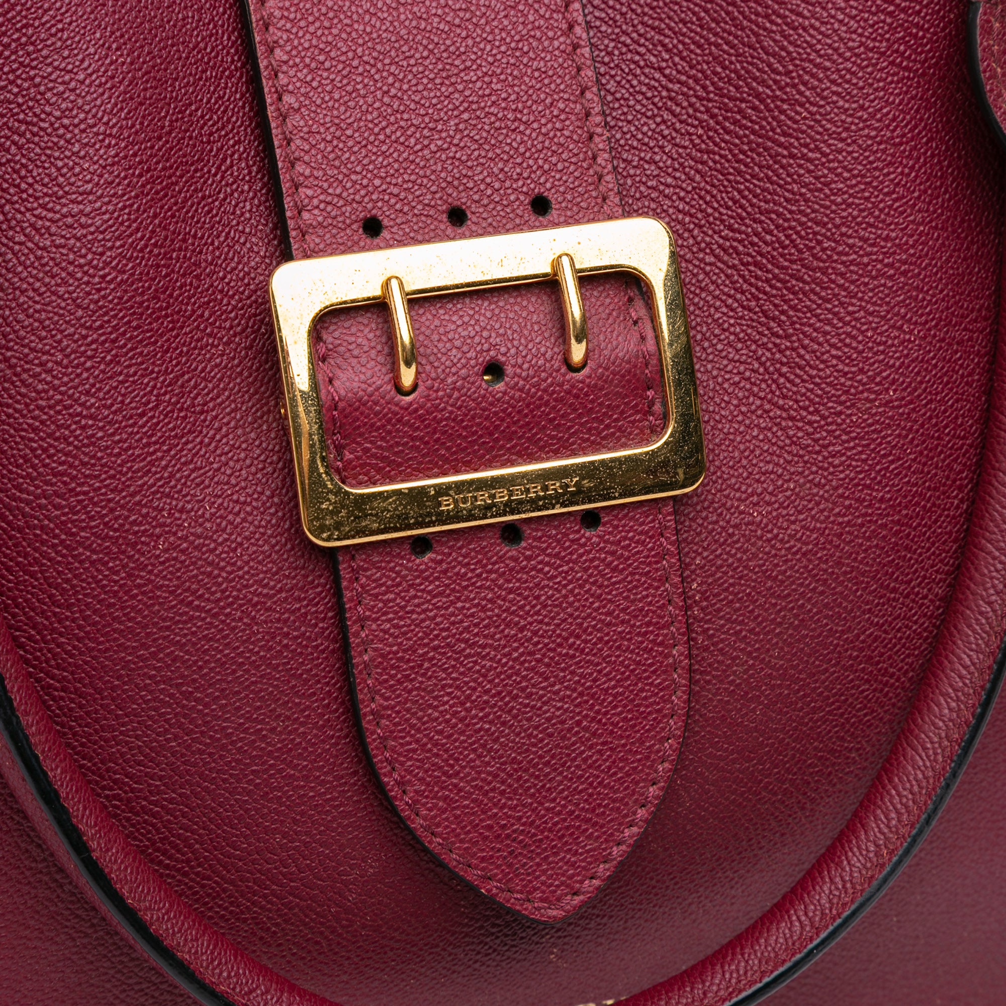 Medium Grained Calfskin Buckle Tote