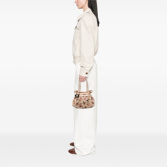 Mini Zucca Canvas Rose Printed Chef Handbag