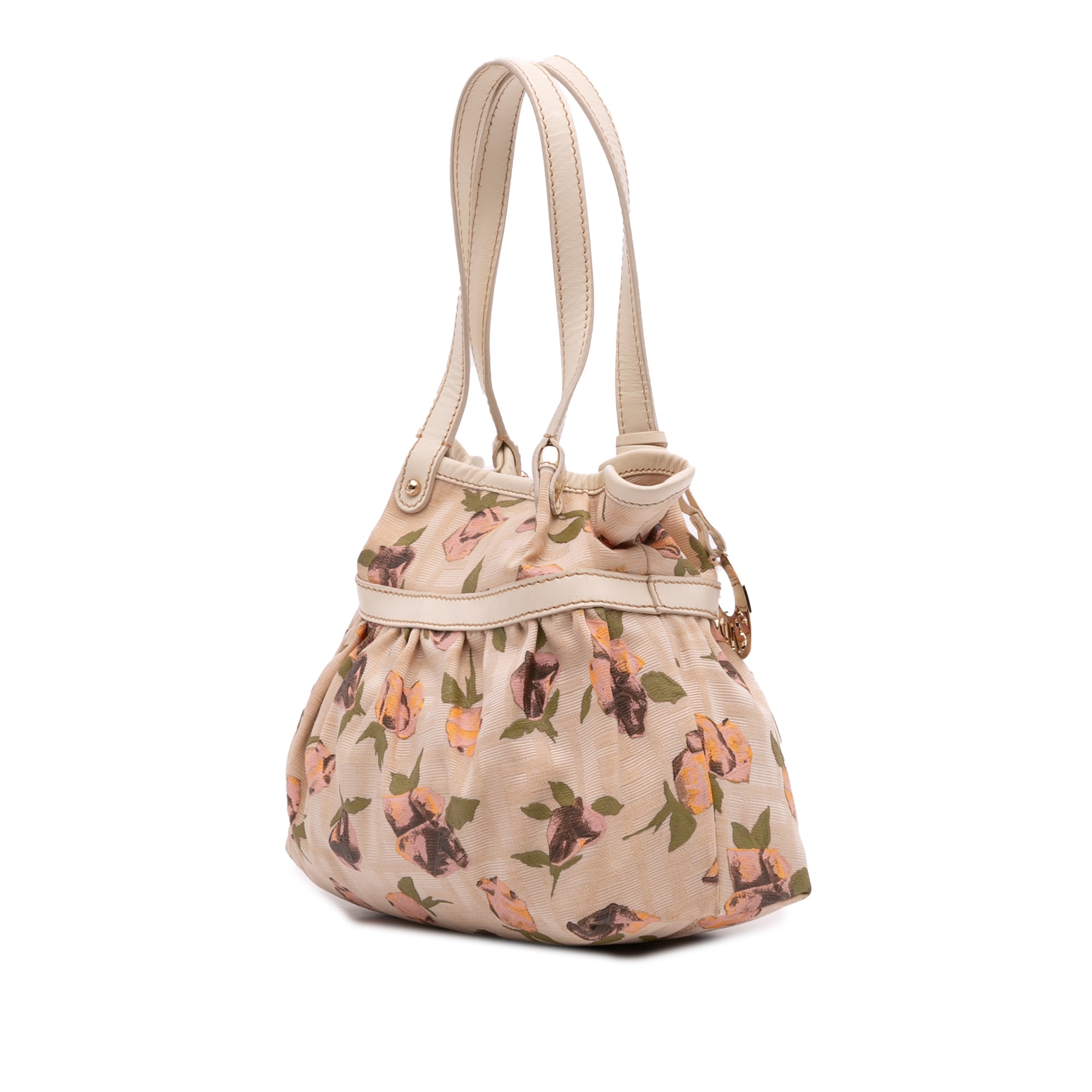 Mini Zucca Canvas Rose Printed Chef Handbag
