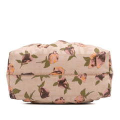 Mini Zucca Canvas Rose Printed Chef Handbag