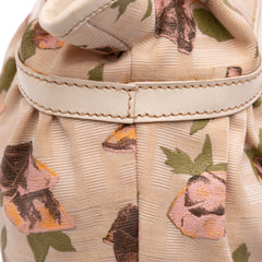 Mini Zucca Canvas Rose Printed Chef Handbag
