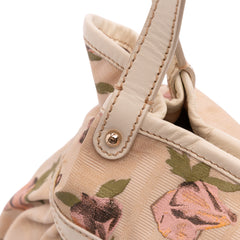 Mini Zucca Canvas Rose Printed Chef Handbag