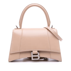 Small Leather Hourglass Top Handle Bag