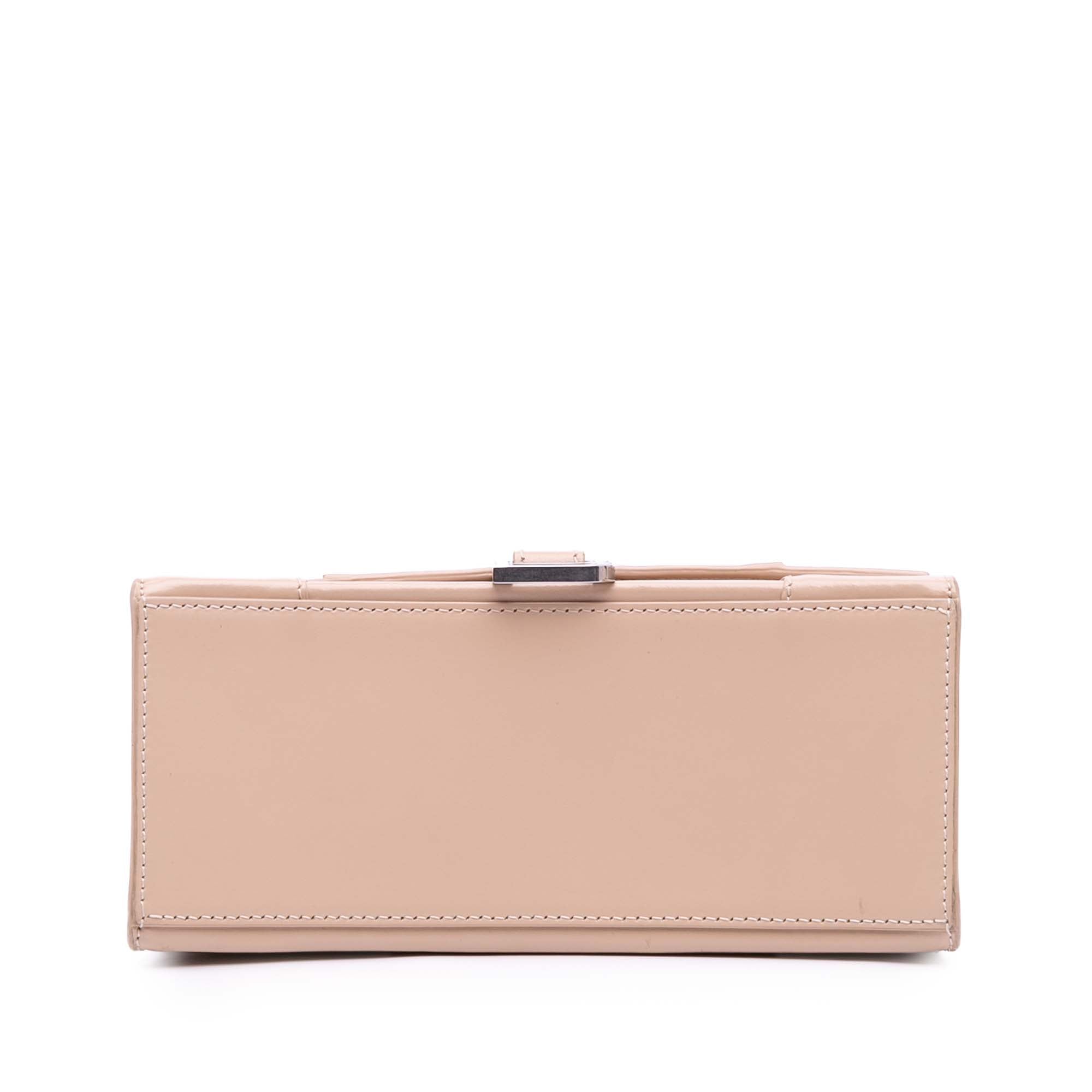 Small Leather Hourglass Top Handle Bag