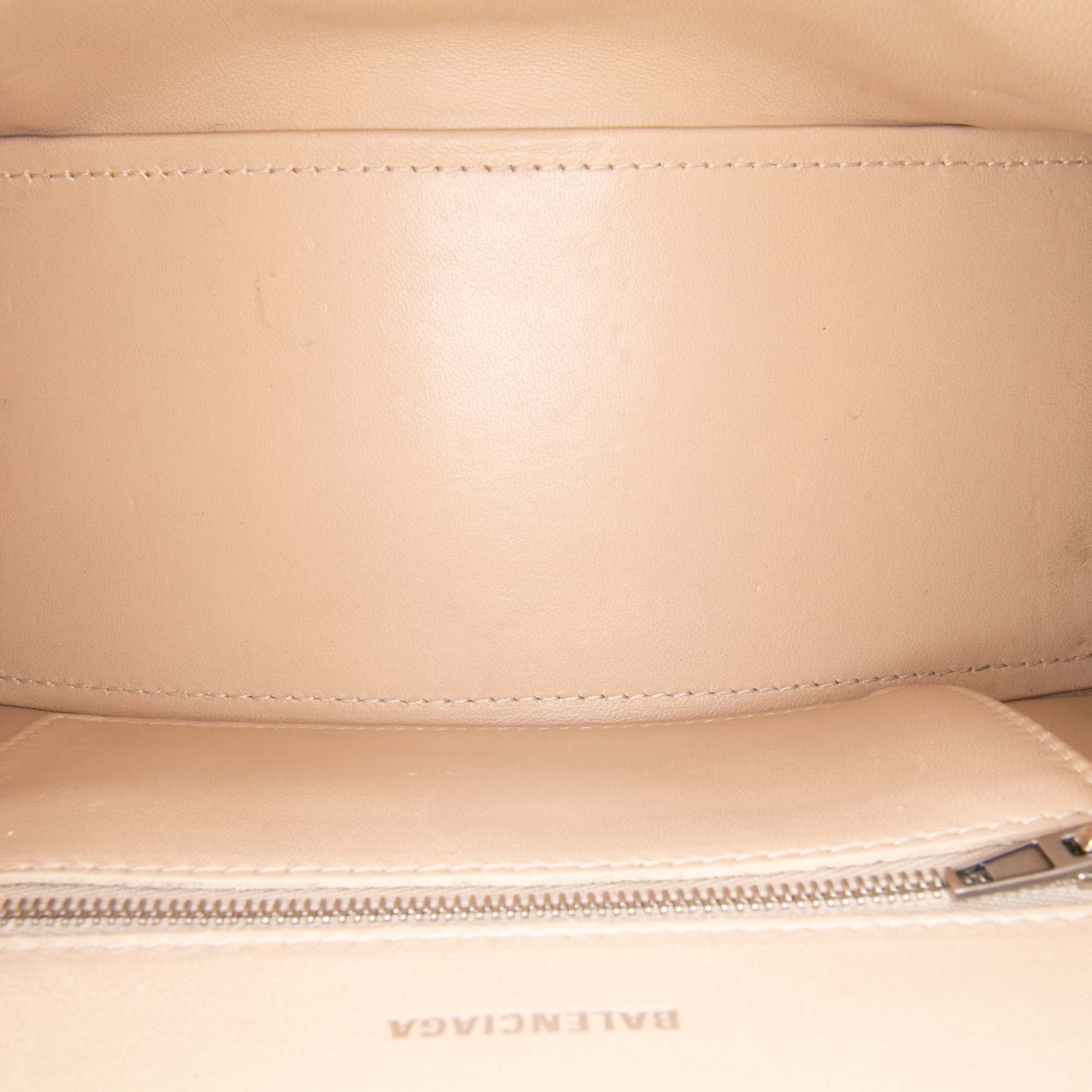 Small Leather Hourglass Top Handle Bag