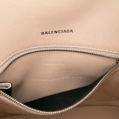 Small Leather Hourglass Top Handle Bag