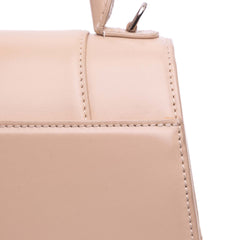 Small Leather Hourglass Top Handle Bag