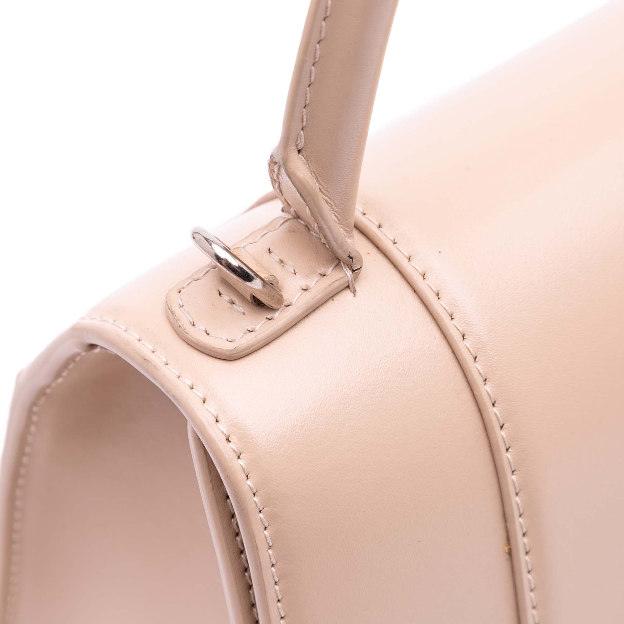 Small Leather Hourglass Top Handle Bag