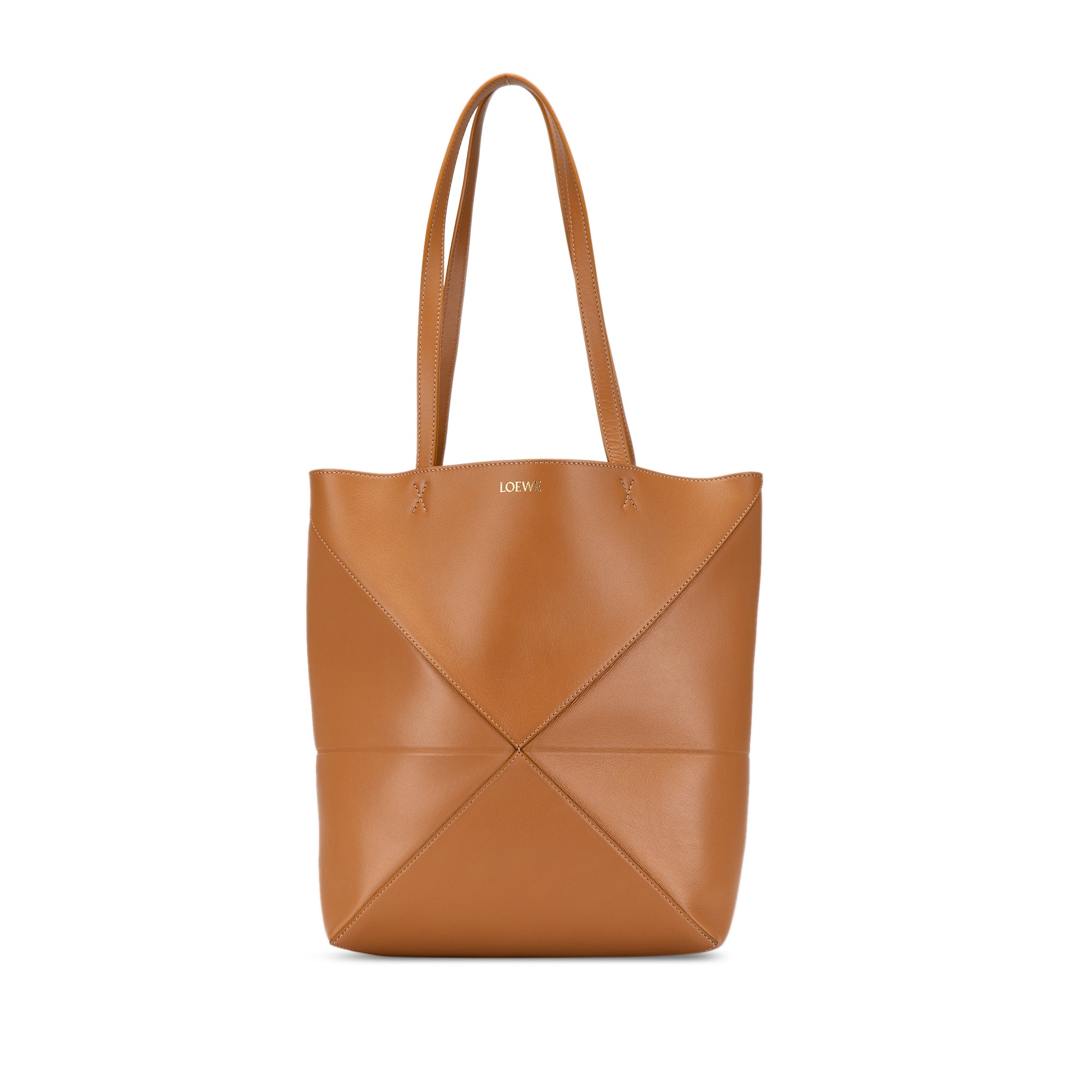 Medium Shiny Calfskin Puzzle Fold Tote